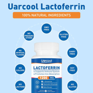 Lactoferrin Supplement 1200Mg for Healthy Immune Support-Gluten-Free, Vegetarian - 60 Softgels