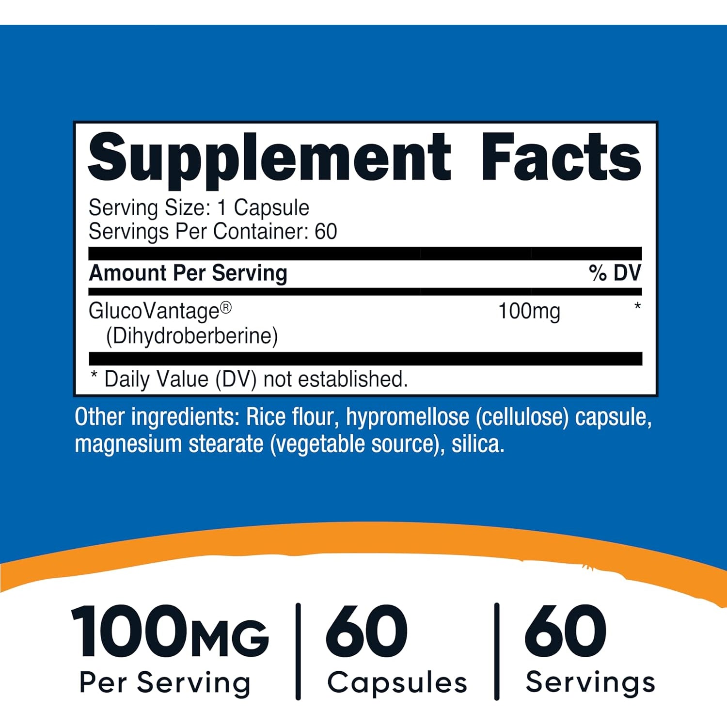 Nutricost Dihydroberberine Capsules (100Mg, 60 Capsules) - More Bioavailable Metabolite of Berberine