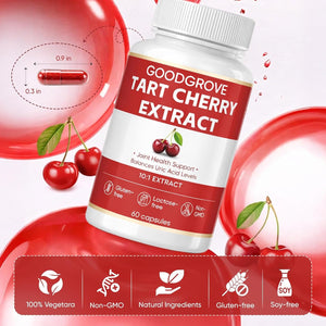 Good Grove Tart Cherry Extract, Tart Cherry, Supports Joint Comfort | Daily Wellness, Vegan Non-Gmo, 60 Capsules