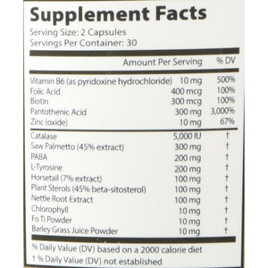 Anti-Gray 7050 Hair 60 Capsules - Decrease Gray Hair - Restore Natural Hair Color - 1 Bottle