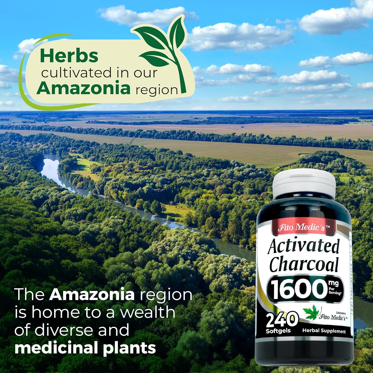 FITO MEDIC'S Lab | Activated Charcoal | 240 Caps | Activated Charcoal Pills