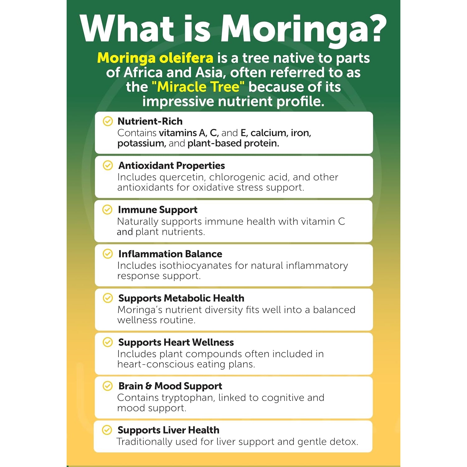 Lunakai USA Made Pure Moringa Capsules – Advanced Moringa Leaf Extract Supplement with Ashwagandha, Boswellia, Ginseng & Turmeric, 60Ct