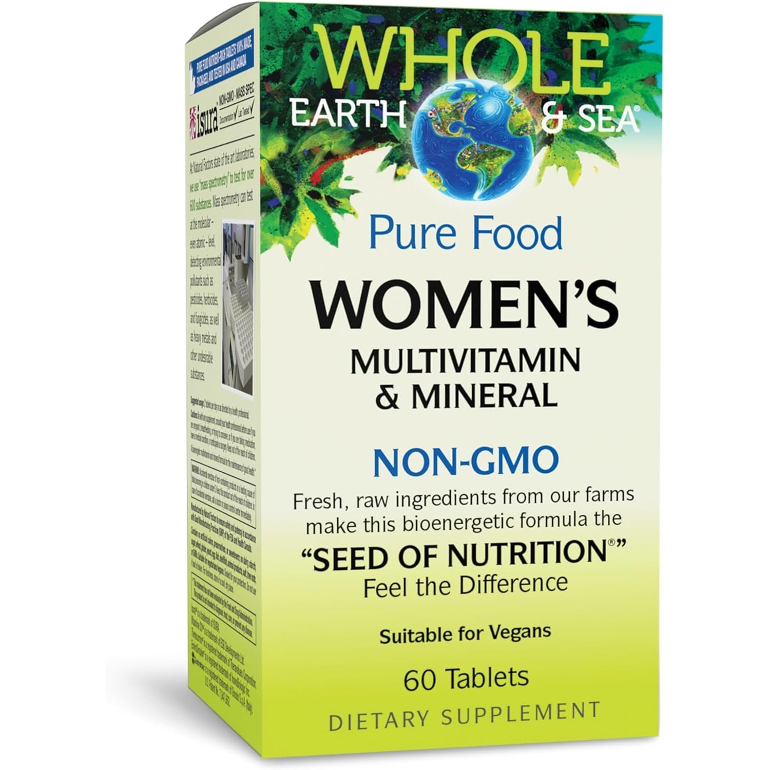 Whole Earth & Sea from Natural Factors, Women'S Multivitamin & Mineral, Whole Food Supplement, Vegan, 60 Tablets (30 Servings)