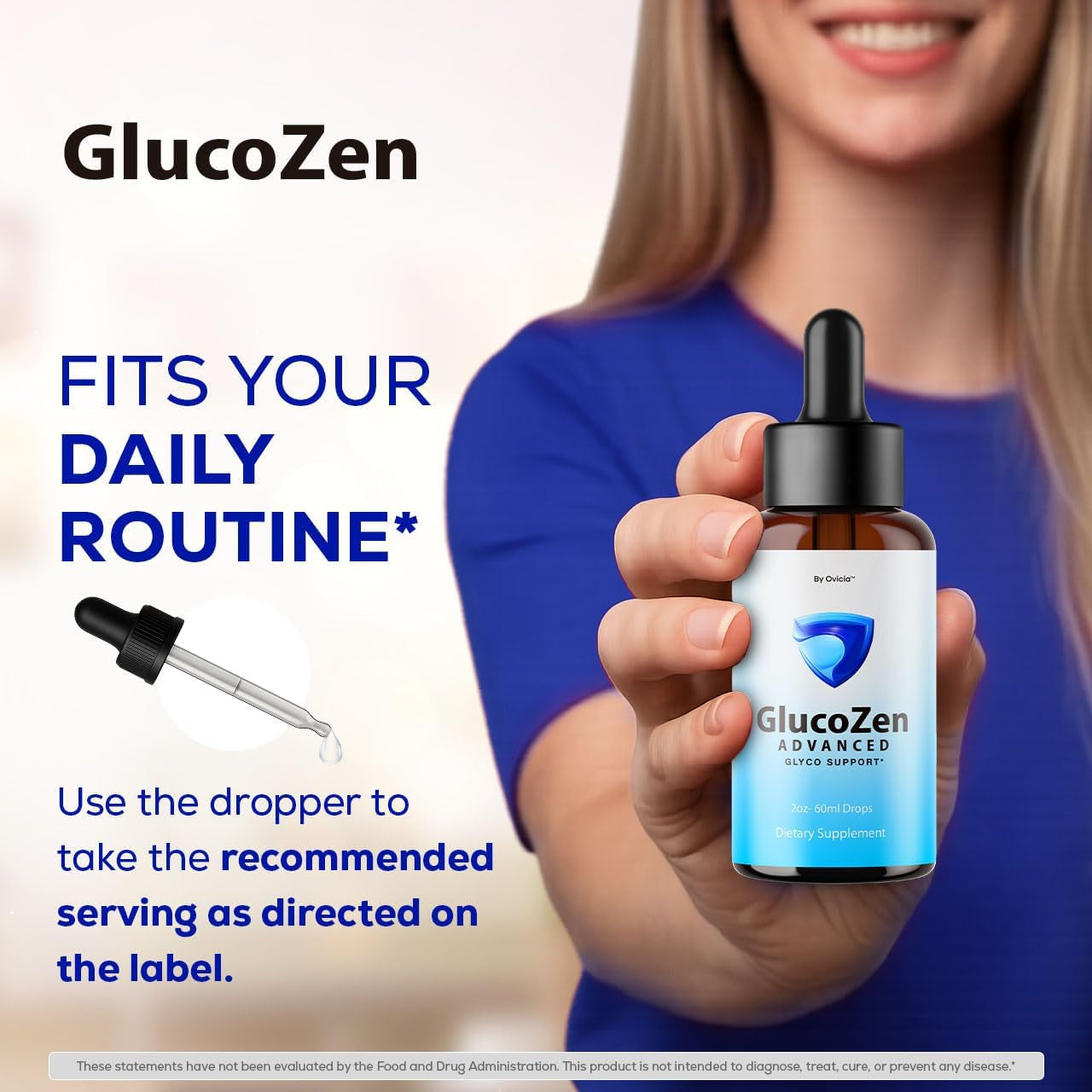 Glucozen Drops - Official Glucozen Oral Liquid Drops Advanced Premium Formula Maximum Strength, All Natural Ingredients Vitamins for Overall Health & Wellness, 1 Bottle for 1 Month
