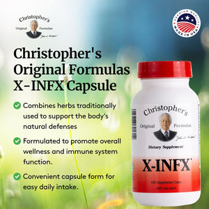 Christopher'S Original Formulas X-INFX Formula, Natural Immune Support, 100 Caps