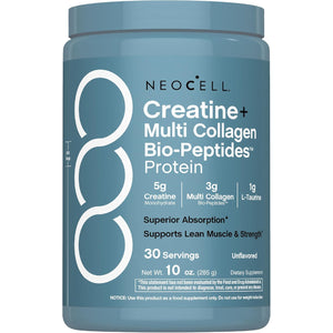 Neocell Creatine Monohydrate Powder | 30 Servings | with Multi Collagen Peptides | Unflavored | for Women and Men