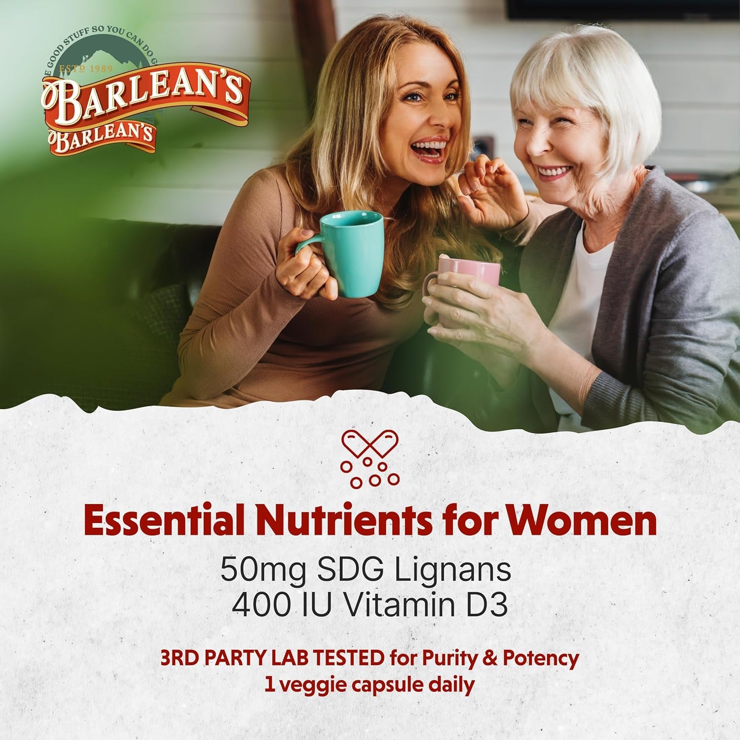 Brevail Plant Lignan Extract Capsules, Proactive Breast Health Supplement with 50 Mg SDG Lignans from Flax Seed Hulls for Healthy Estrogen Balance and PMS Mood Support Pills, 30 Count