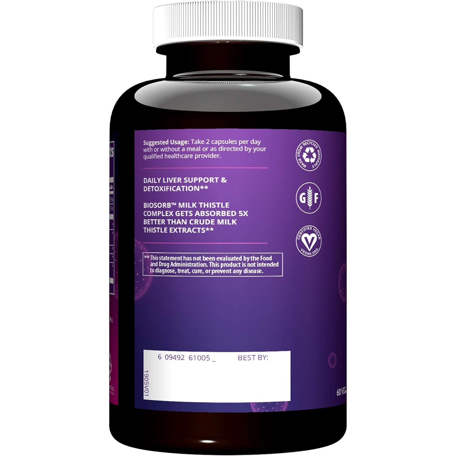 MRM Nutrition Liver X - Vegan Liver Support with Milk Thistle, N‑Acetyl Cysteine, Alpha‑Lipoic Acid, B-Vitamins & Jiaogulan, Natural Wellness Support for Women & Men, Gluten‑Free - 30 Servings