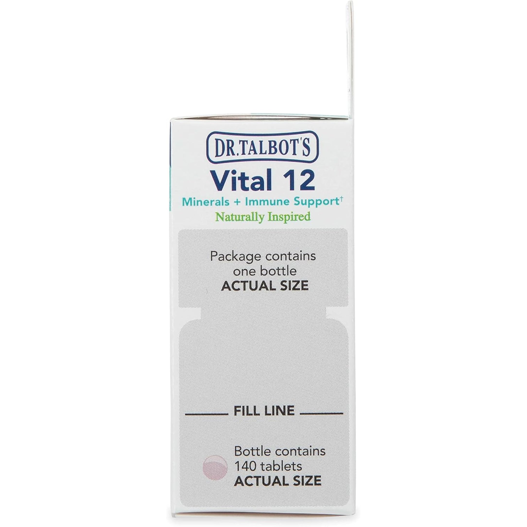 Dr. Talbot'S Vital 12 Tablets, Naturally Inspired, Minerals and Immune Support, Quick Dissolve, 140 Count