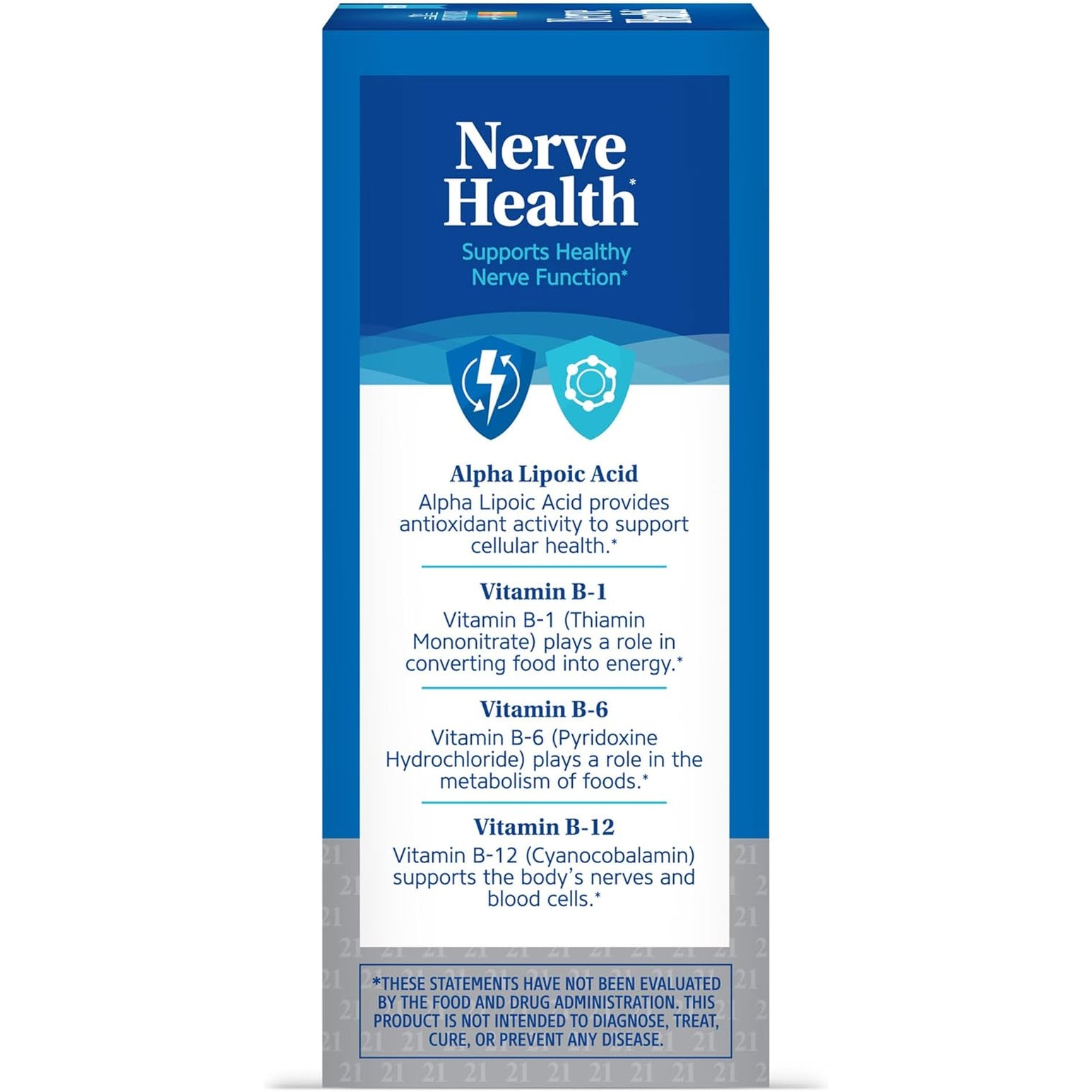 21St Century Nerve Health Tablets (30 Count), Alpha Lipoic Acid 300Mg, B1, B6, & B12 Vitamins for Nerve Function Support, Antioxidant ALA Supplement, Gluten Free. Non-Gmo, & Vegan