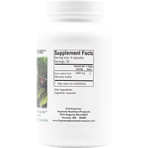 Supreme Nutrition Camu Supreme, 120 Pure Camu Camu Fruit Vegetarian Capsules