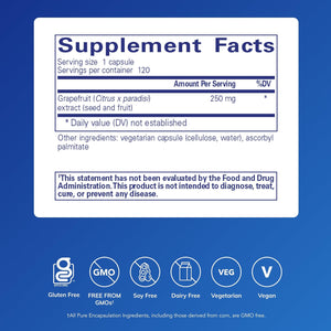 Pure Encapsulations Grapefruit Seed Extract | Supplement to Support the Balance of Intestinal Microorganisms and G.I. Tract* | 120 Capsules