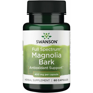 Swanson Magnolia Bark - Herbal Supplement Traditionally Used to Promote Nervous System & Digestive Health Support - May Promote Respiratory Health & Stress Support - (60 Capsules, 400Mg Each)