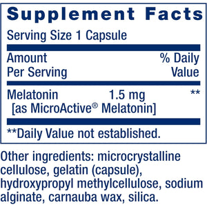 Life Extension Melatonin IR/XR, 1.5 Mg, Immediate- and Extended-Release Formula for Optimal Sleep Support, Healthy Circadian Rhythms, Cellular Defense, Gluten-Free, Non-Gmo, 60 Capsules