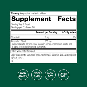 Standard Process Ovex P - Whole Food-Based Supplement to Support Your Health - Supplement with Porcine Ovary Cytosol Extract - 90 Tablets