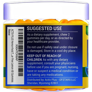 Hemorrhoid Treatment to Reduce Re-Occurrences & Easier Regularity with Stool Softener | 7 Clinically Studied Hemorrhoid Ingredients | Plant-Based Sugar Free Lemon 60 Vegan Gummies