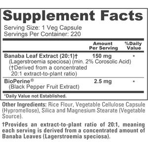 Nusapure Banaba Leaf, 150 Mg, 220 Veg Capsules (Non-Gmo, Vegan)