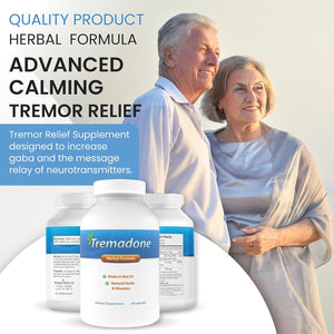 Essential Tremor Relief Supplement for Hand, Arm, Head, Leg, Feet and Body Tremors and Shaking - All Natural, Gluten Free, Dairy Free by Nutriganix (1)