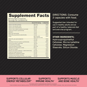 Optimum Nutrition Opti-Women, Vitamin C, Zinc and Vitamin D for Immune Support Womens Daily Multivitamin Supplement with Iron, Capsules, 120 Count