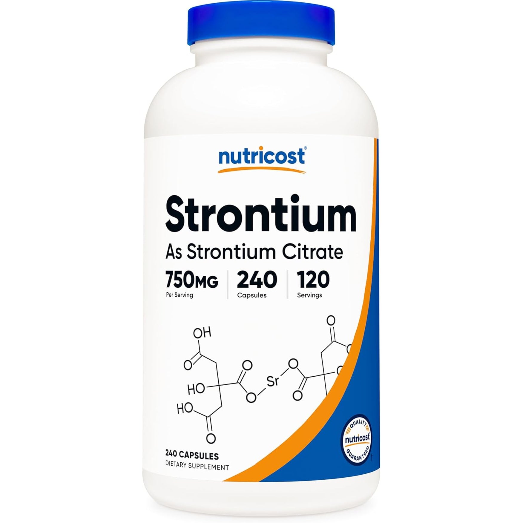 Nutricost Strontium Capsules 750Mg, 240 Capsules - Vegetarian, Non-Gmo, Gluten Free