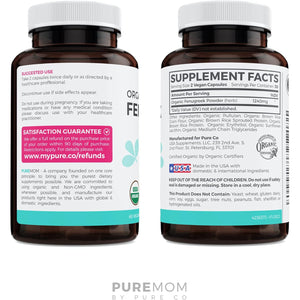 USDA Organic Fenugreek Capsules for Women - Effective Lactation Supplement for Increased Breast Milk Supply - Herbal Breastfeeding Support for Mothers - Gluten Free - 60 Vegan Capsules (No Pills)