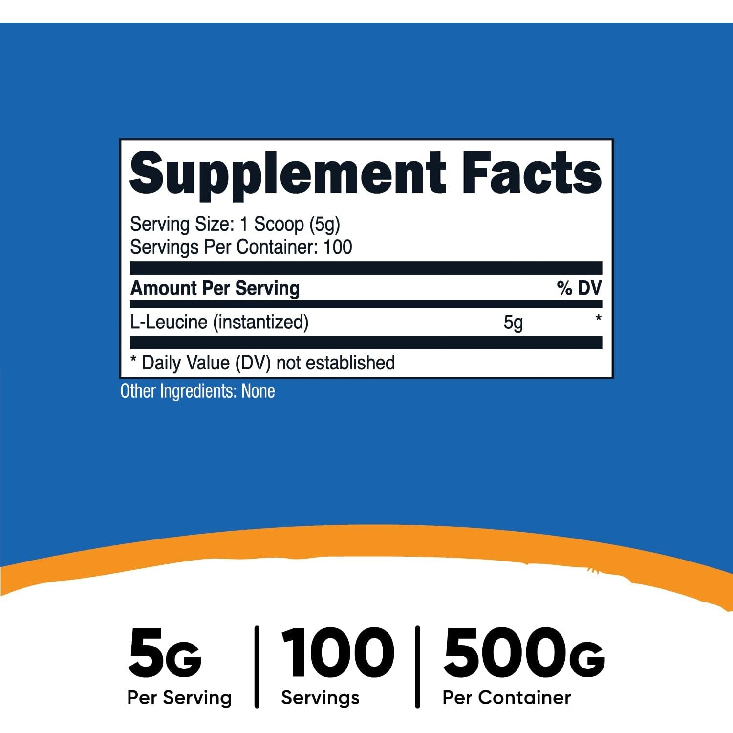 Nutricost Pure L-Leucine Powder 500 Grams