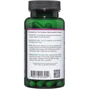 Vitanica Thyrofem, Thyroid Gland Support, Vegan, 60 Capsules