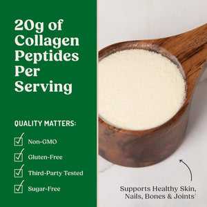 Bulletproof Unflavored Collagen Peptides Powder, 20G Grass-Fed Collagen Protein and Amino Acids for Skin, Bones and Joints, 17.6 Ounces