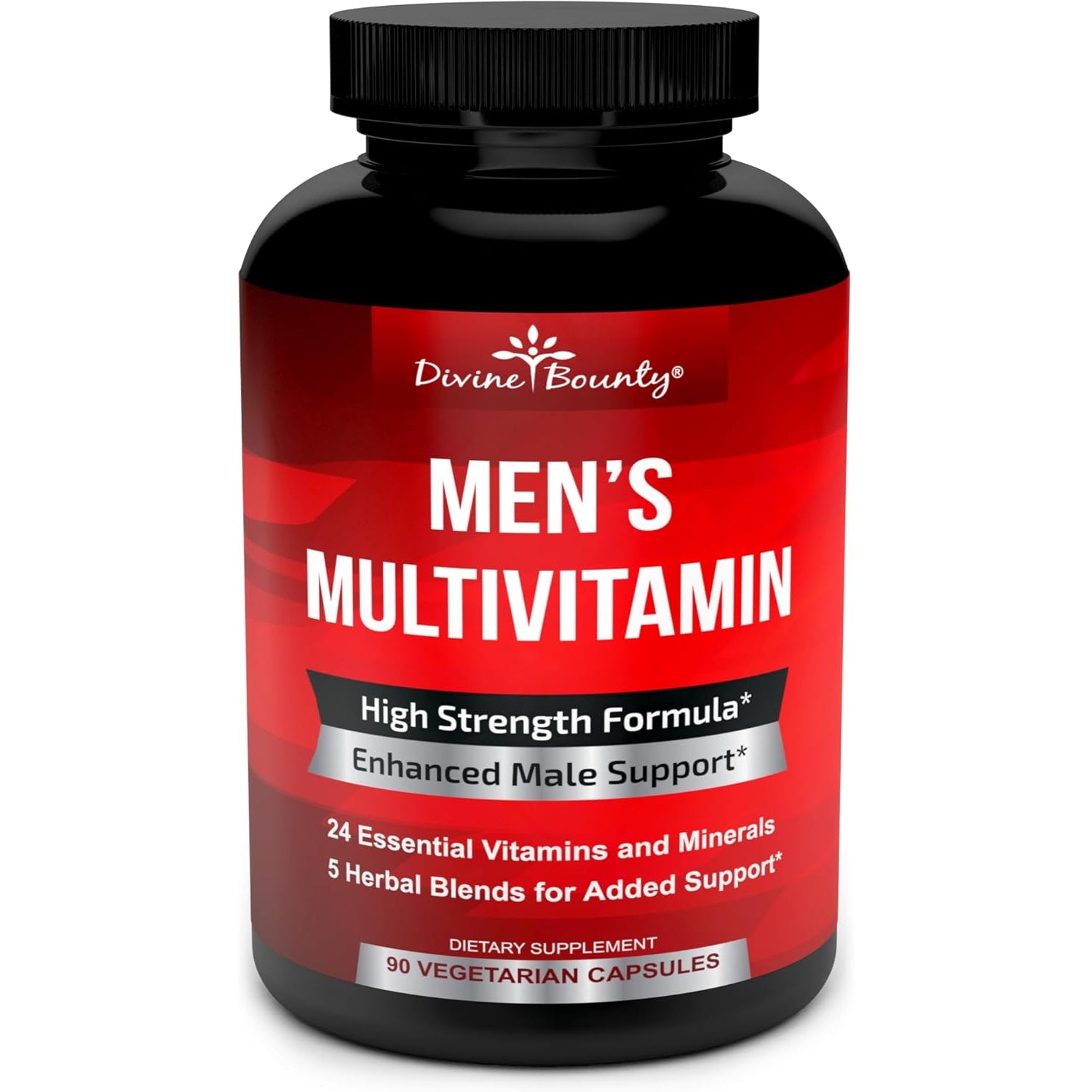 Mens Multivitamin – Daily Multivitamin for Men with Vitamin a C D E K B Complex, Calcium, Magnesium, Selenium, Zinc plus Heart, Brain, Immune, and Men'S Multivitamins – 90 Vegetarian Capsules