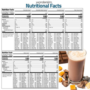 Wonderslim Meal Replacement Shake, Variety Pack, 15G Protein, 24 Vitamins & Minerals, Gluten Free (7Ct)