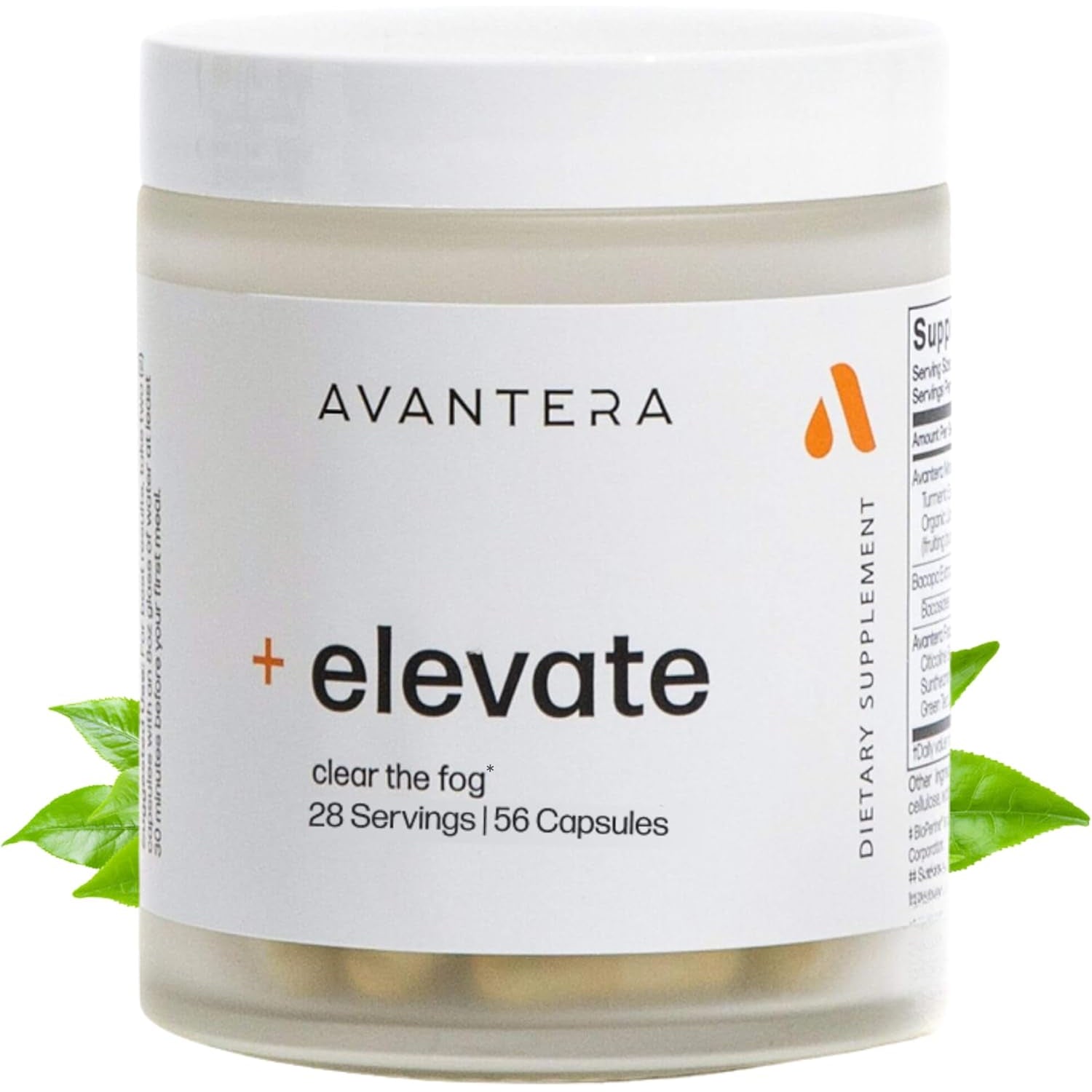 Avantera Elevate Premium Nootropic Supplement - Beat Brain Fog - Best Focus Supplements for Memory & Focus Support - Energy without Crash - 56 Count Pills for Women & Men*