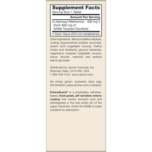Jarrow Formulas Same Supplement 400 Mg - 60 Tablets - High Concentration of Active S,S Form - Supports Joint Health, Liver Function, Brain Metabolism, Balanced Mood & Antioxidant Defense - 60 Servings