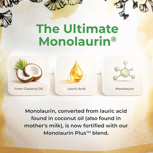 Ultralaurin® Monolaurin Supplement – 3,000 Mg Coconut-Derived Pellets for Immune & Gut Health Support, Digestive Wellness – 7 Oz - 66 Servings – Vegan, Non-Gmo, Natural Immune & Digestive Support
