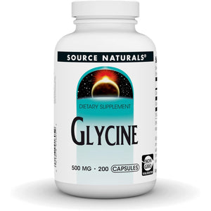 Source Naturals Glycine, Dietary Supplement - 500 Mg - 200 Capsules