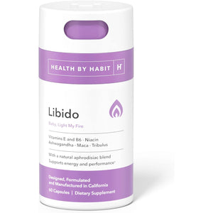 Health by Habit Libido Blend (60 Capsules) - Natural Aphrodisiac Blend with Maca, Ashwagandha, Vegan, Non-Gmo, Sugar-Free (1 Pack)