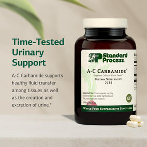 Standard Process A-C Carbamide - Supports Healthy Excretion of Urine & Cellular Fluid Levels - Contains Vitamin a & Antioxidant Vitamin C - Gluten-Free, Non-Dairy & Non-Soy - 270 Capsules