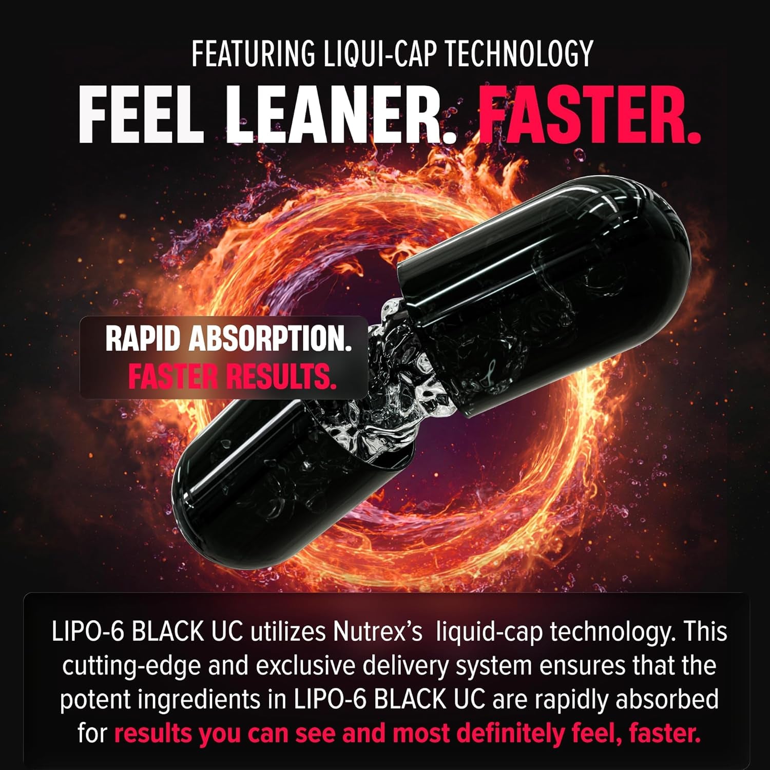 Nutrex Research Lipo-6 Black Ultra Concentrate | Thermogenic Energizing Fat Burner Supplement, Increase Weight Loss, Energy & Intense Focus |Capsule, 60Count