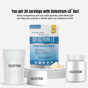 Colostrum-Ld Liposomal Delivery - Colostrum Powder - Gluten-Free, Lactose-Reduced - 34 Servings - Sovereign Laboratories - 6 Oz Vanilla