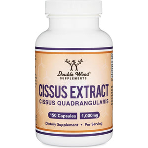 Double Wood Supplements Cissus Quadrangularis Super Extract, 150 Capsules (Non-Gmo, Gluten Free) Dietary Supplement for Joint and Tendon Health, 1000Mg Serving Size