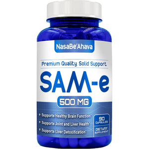 SAM-E Supplement 500Mg | Easy Absorption S-Adenosyl-L-Methionine Sam-E 500Mg for Bone and Mood Support Supplement | Made in the USA Non-Gmo and Gluten Free (90 Day Supply)