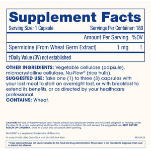 Prohealth Pure Spermidine 1 Mg | 180 Capsules | Plant-Based Wheat Germ Extract for Cellular Renewal & Autophagy Support | Non-Gmo, Triple Lab-Tested, Gmp-Certified