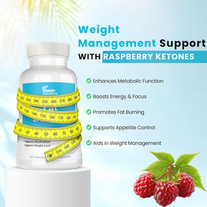 Fat Burner Weight Loss Pills for Women & Men with GLP-1 Support - Raspberry Ketones, Green Tea, Thermogenic Metabolism, Appetite Suppressant - Vegan, Non-Gmo, 30 Day Supply