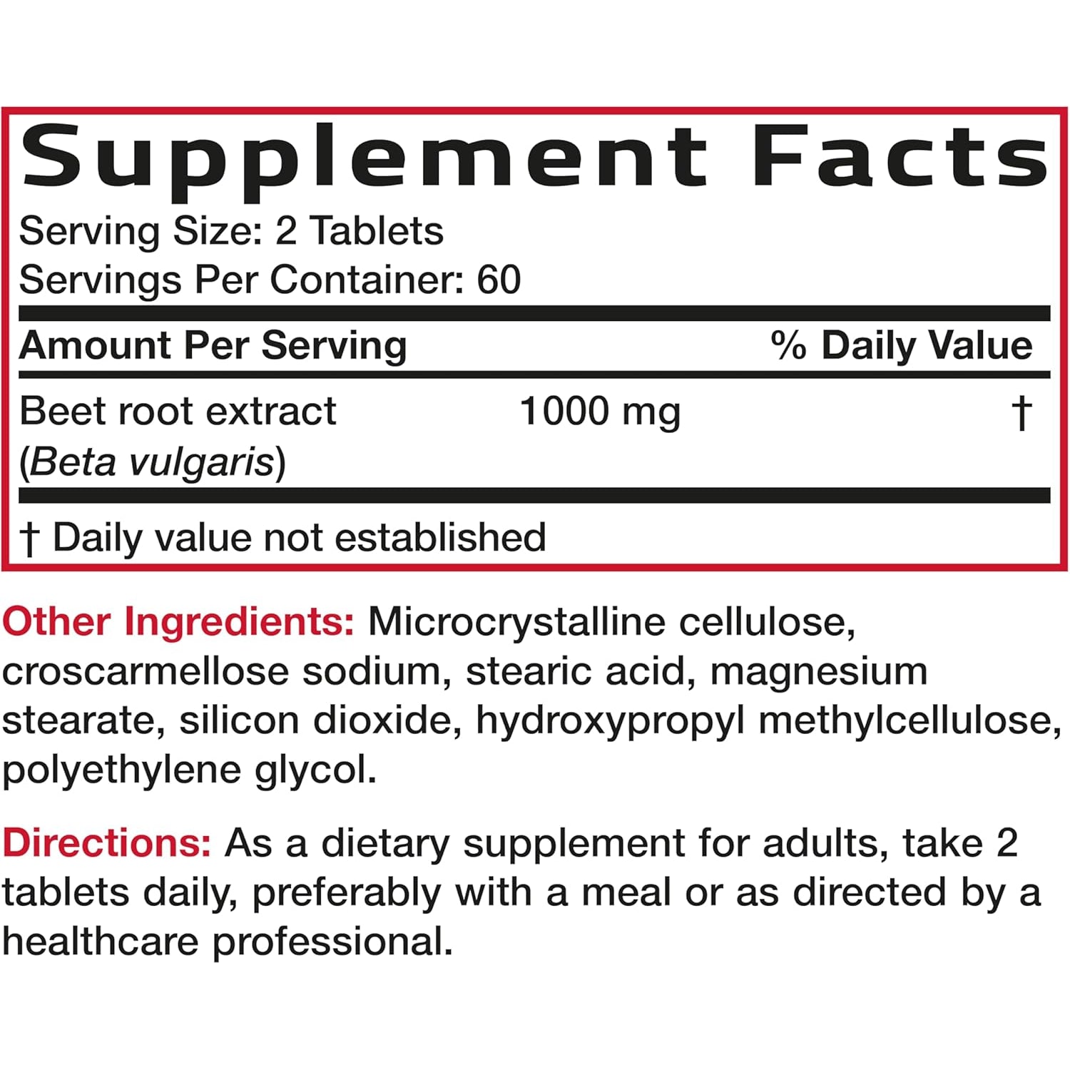 Bronson Beet Root Double Strength, Non-Gmo, 120 Vegetarian Tablets