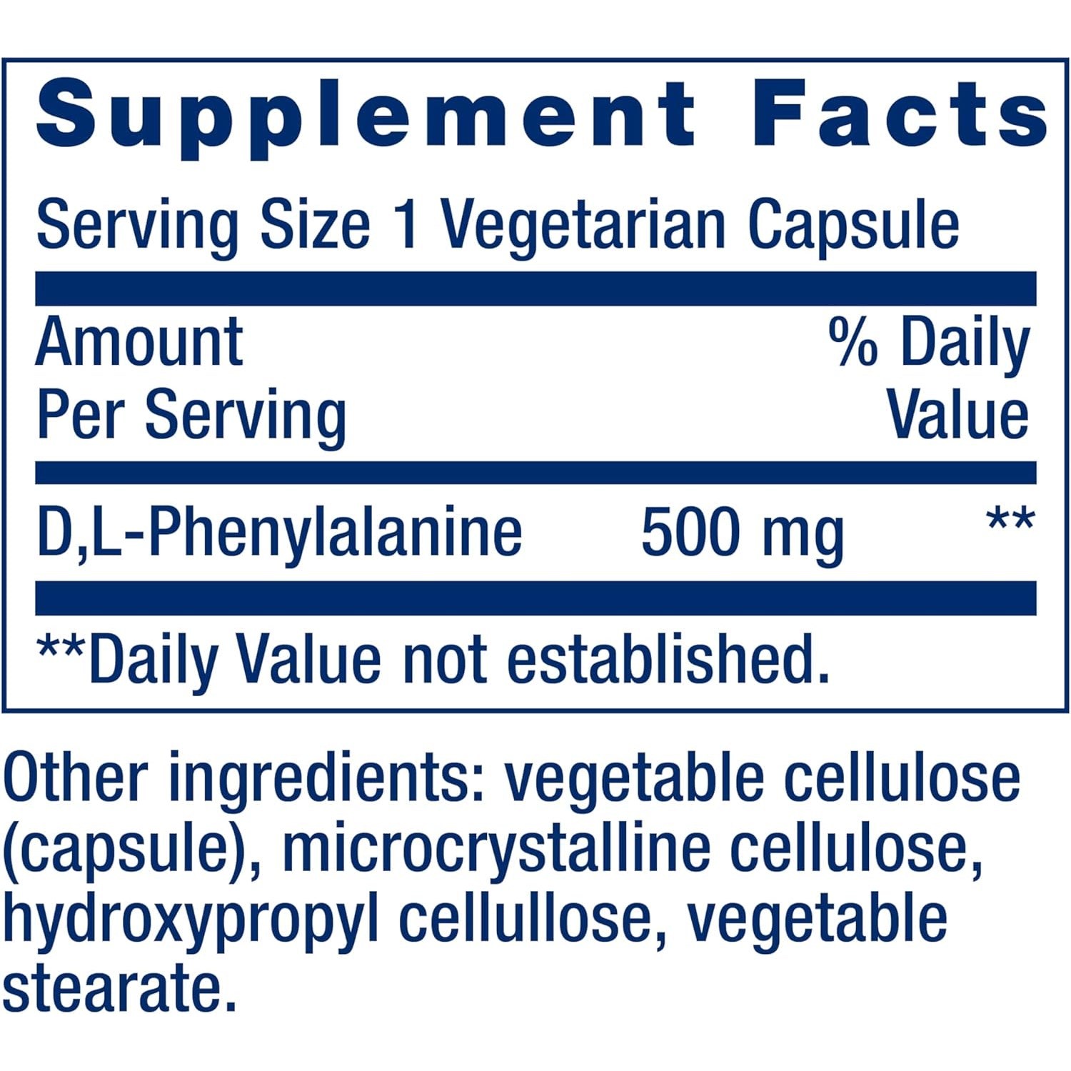 Life Extension D, L-Phenylalanine Capsules, 500 Mg – Supports Mood Health, Promotes Neurotransmitter Health – Gluten-Free, Non-Gmo, Vegetarian – 100 Capsules