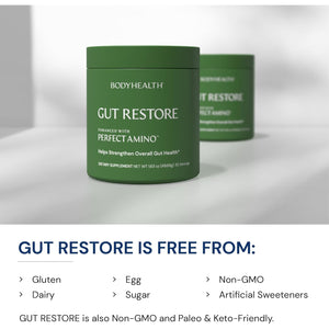 Bodyhealth Gut Restore with Perfectamino, Immunolin, and Humic Acid - Gut Health Supplement for Digestive and Immune Support - Unflavored - 30 Servings