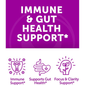 Lunakai USA Made Irish Sea Moss Gummies with Ashwagandha & Elderberry – Delicious Daily Immune & Stress Support Supplement for Men & Women, 60Ct