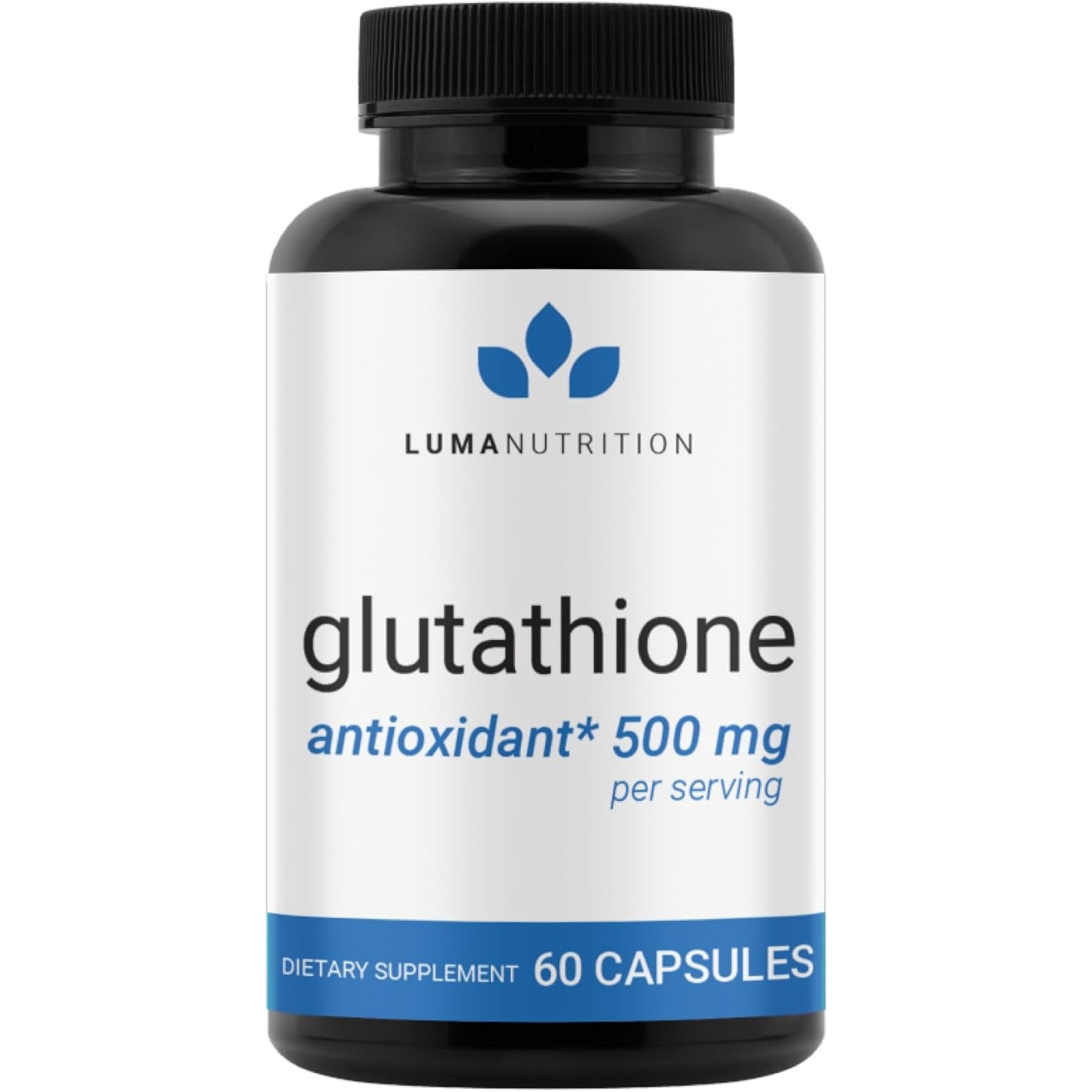 Luma Nutrition Premium Glutathione Supplement - 500Mg - L-Glutathione - Antioxidant Support - Reduced - Liver Support - 60 Capsules