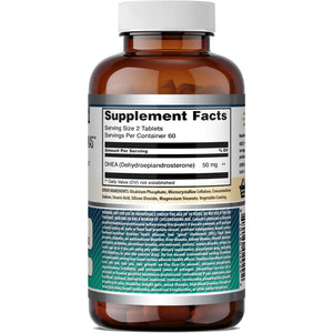 Amazing Formulas DHEA 50 Mg | Tablets Supplement | Non-Gmo | Gluten-Free | Made in USA (1 Pack | 120 Count)