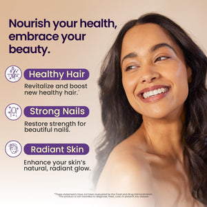 NAD+, Resveratrol, Berberine, & Biotin Anti-Aging Gummy - Hair, Skin, Nails & Joint Supplement - Collagen Peptides, Keratin, Zinc, Vitamin K2 & D3 Gummies -Regeneration- Non-Gmo - Made in USA 60 Count