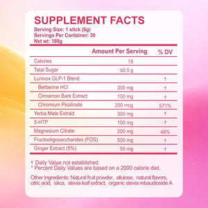 Cutting Drink Mix – GLP-1 Drink Mix – Support Dual Action Craving & Metabolism | Berberine, Cinnamon, Chromium, 5-HTP, Yerba Mate & Magnesium | Promotes Gut Health | Strawberry Flavor – 30 Sticks